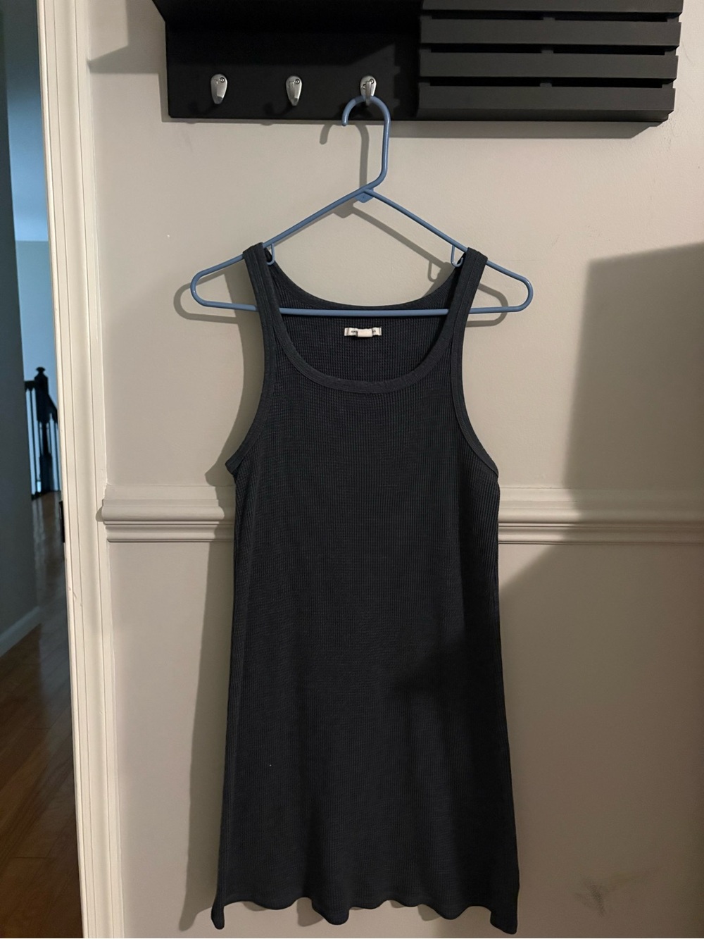 American Eagle Outfitters Black Ribbed Tank Mini Dress